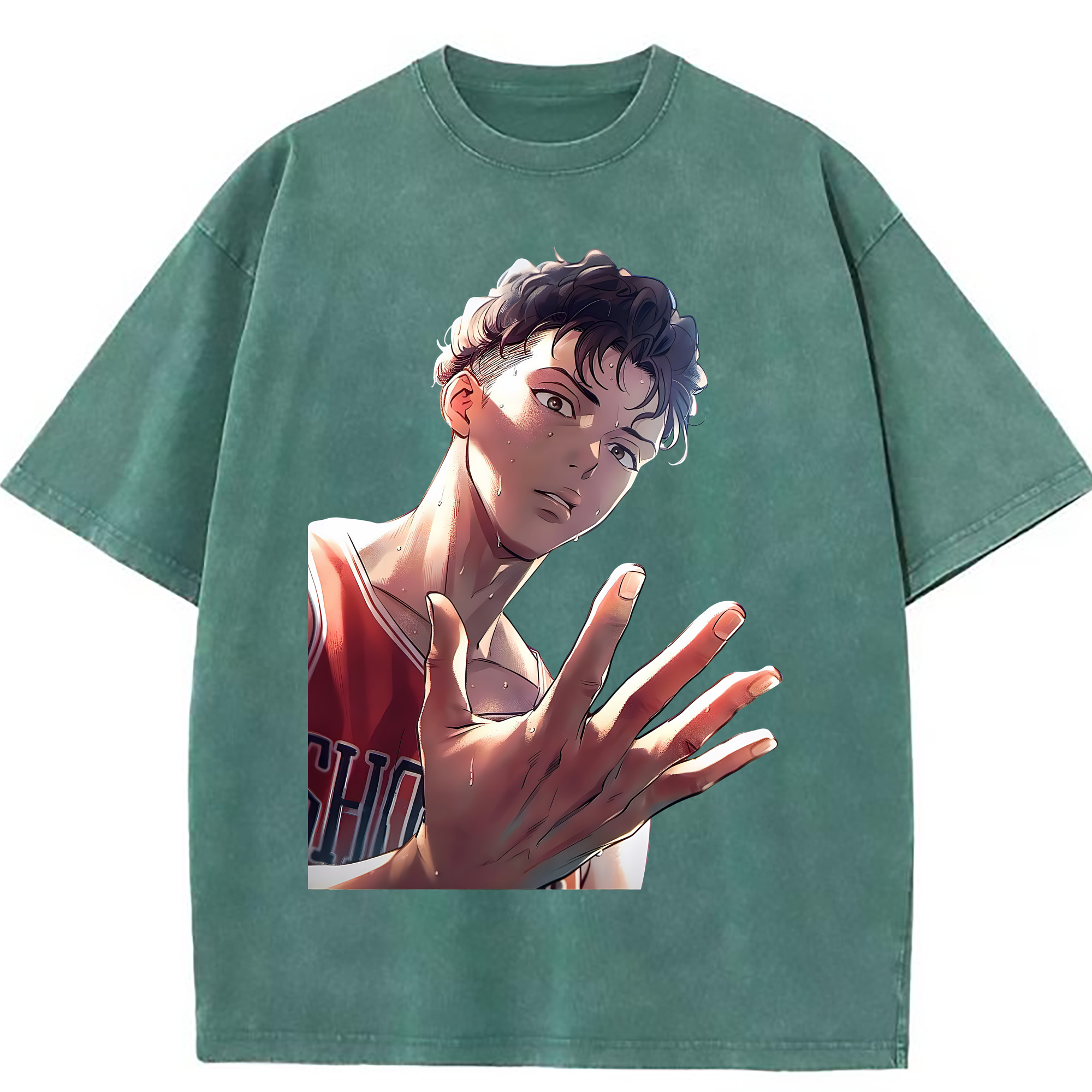 （画像用） SLAM DUNK／スラムダンク 綿100% ヴィンテージ風 半袖Tシャツ（フロントプリント）